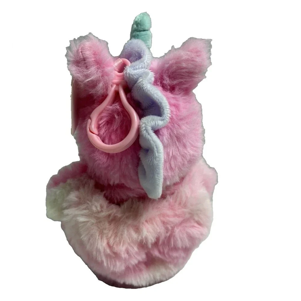 Demdaco Unicorn Plush Bag Charm Clip Storage Pouch Pink 7 Inch New w Tags